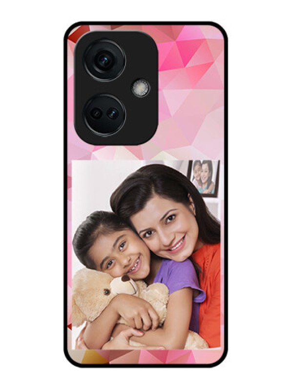 Custom OnePlus Nord CE 3 5G Photo Printing on Glass Case - Abstract Triangle Design
