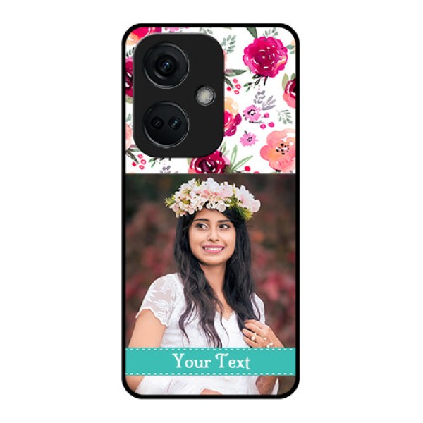 OnePlus Nord CE 3 5G Custom Glass Phone Case - Watercolor Floral Design OnePlus Nord CE 3 5G Custom Glass Phone Case - Watercolor Floral Design