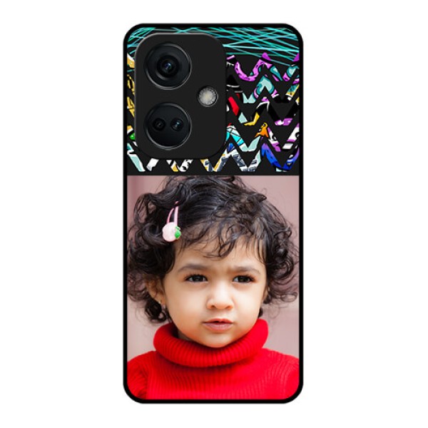 OnePlus Nord CE 3 5G Personalized Glass Phone Case - Neon Abstract Design