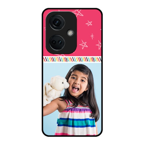 OnePlus Nord CE 3 5G Personalized Glass Phone Case - Line art design
