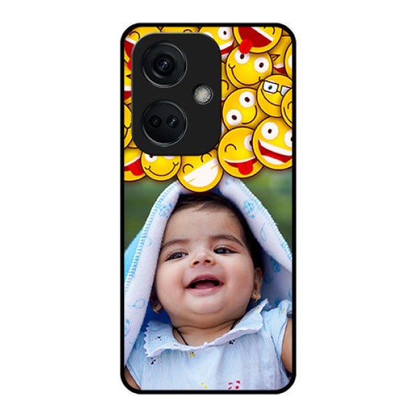 OnePlus Nord CE 3 5G Custom Glass Mobile Case - with Smiley Emoji Design OnePlus Nord CE 3 5G Custom Glass Mobile Case - with Smiley Emoji Design