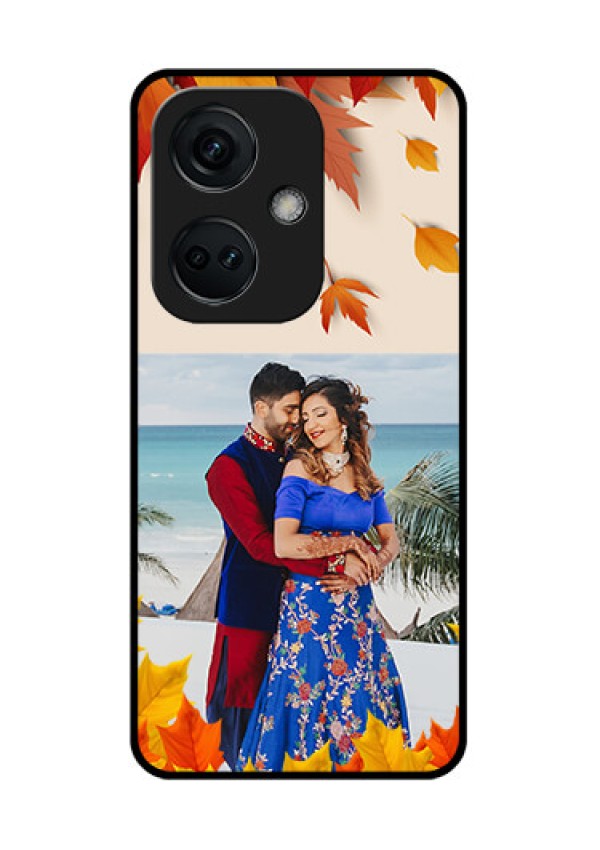 OnePlus Nord CE 3 5G Photo Printing on Glass Case - Autumn Maple Leaves Design