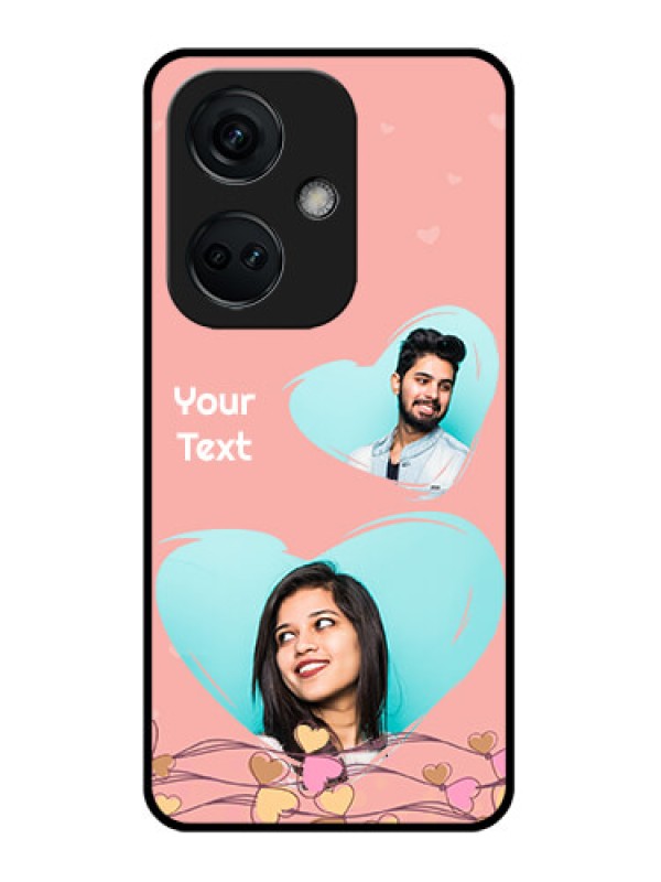 Custom OnePlus Nord CE 3 5G Custom Glass Mobile Case - Love Doodle Design