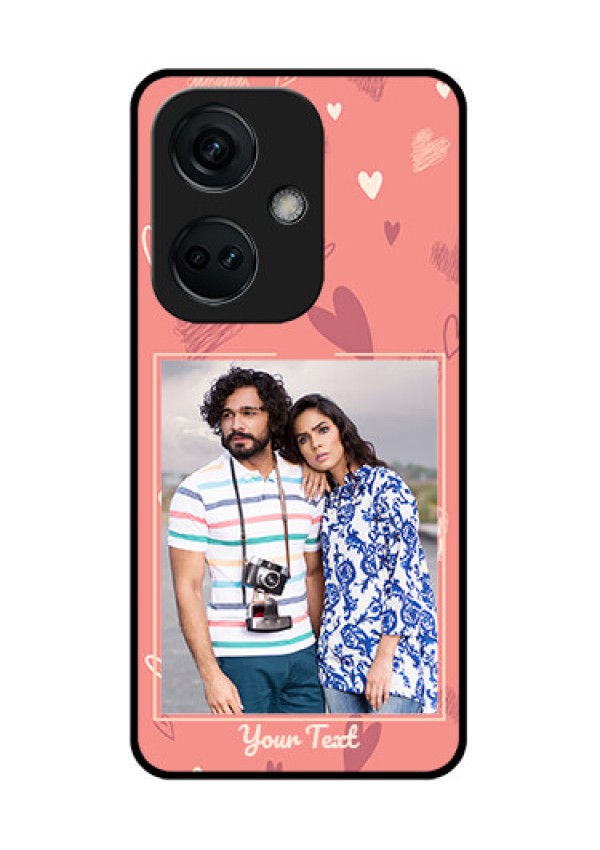 OnePlus Nord CE 3 5G Custom Glass Phone Case - Love doodle art Design