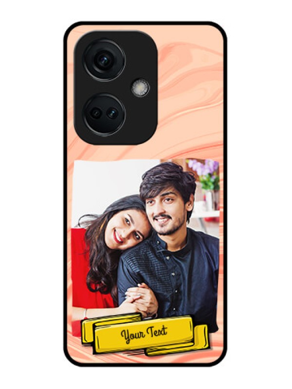 Custom OnePlus Nord CE 3 5G Personalized Glass Phone Case - Marble Texture Design