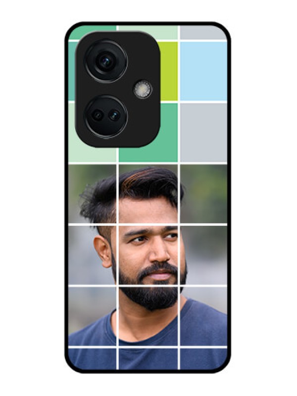 Custom OnePlus Nord CE 3 5G Photo Printing on Glass Case - with white box pattern