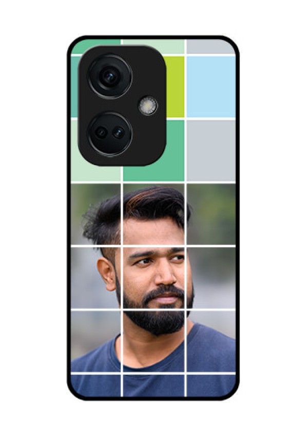 OnePlus Nord CE 3 5G Photo Printing on Glass Case - with white box pattern
