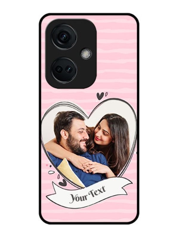 Custom OnePlus Nord CE 3 5G Custom Glass Phone Case - Vintage Heart Design