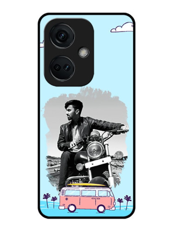 Custom OnePlus Nord CE 3 5G Photo Printing on Glass Case - Travel & Adventure Design