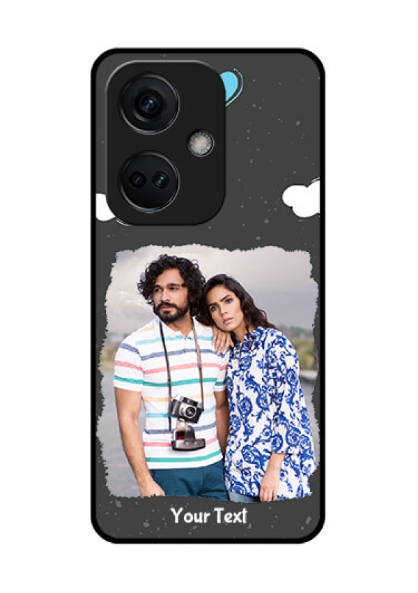OnePlus Nord CE 3 5G Custom Glass Phone Case - Splashes with love doodles Design