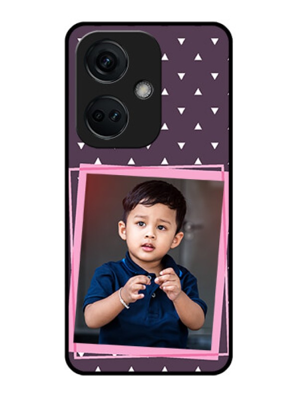 Custom OnePlus Nord CE 3 5G Custom Glass Mobile Case - Triangle Pattern Dotted Design