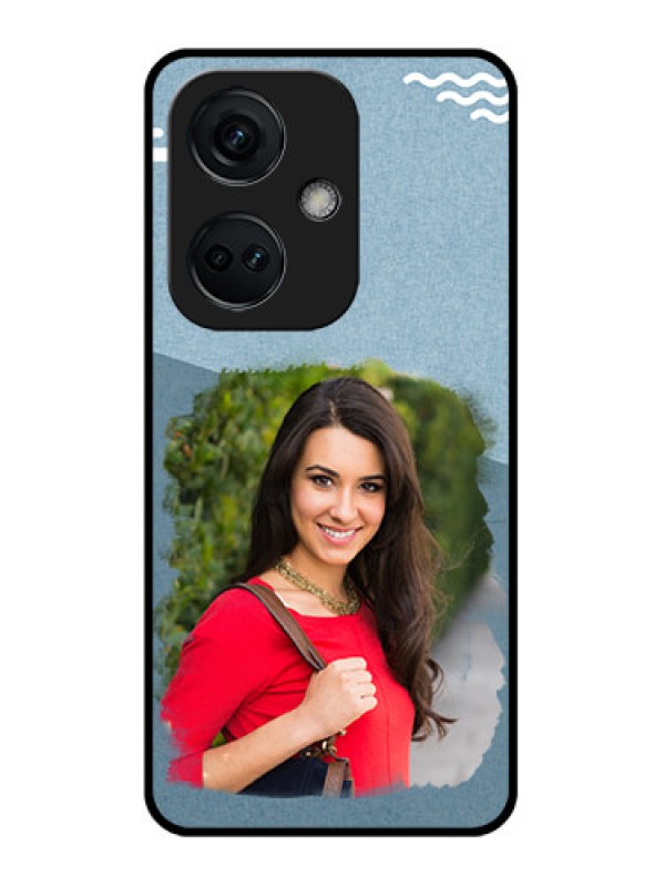 Custom OnePlus Nord CE 3 5G Custom Glass Mobile Case - Grunge Line Art Design