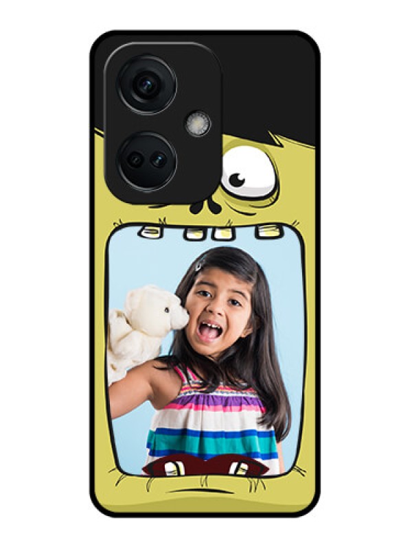 Custom OnePlus Nord CE 3 5G Personalized Glass Phone Case - Cartoon monster back case Design