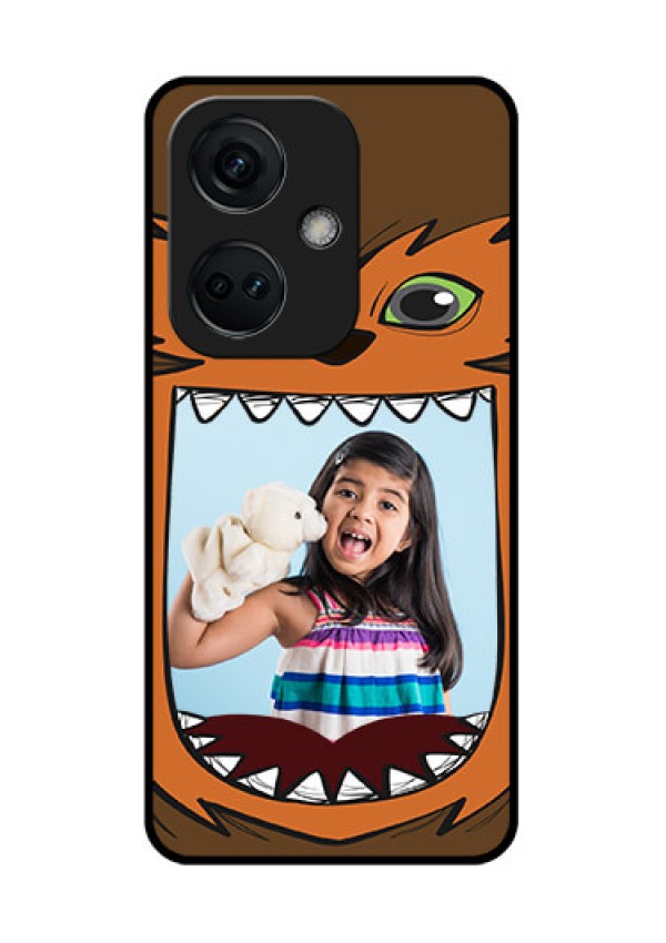 OnePlus Nord CE 3 5G Photo Printing on Glass Case - Owl Monster Back Case Design