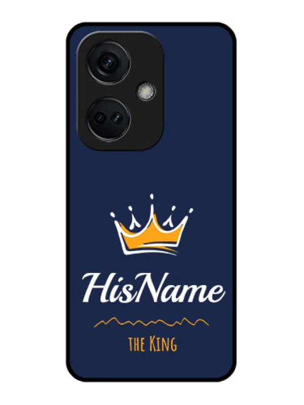 Custom OnePlus Nord CE 3 5G Glass Phone Case King with Name