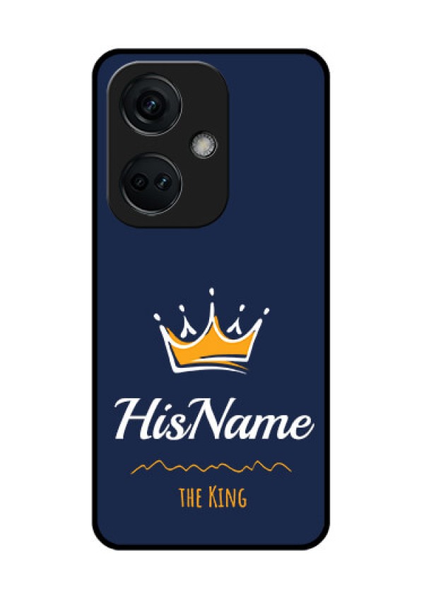 OnePlus Nord CE 3 5G Glass Phone Case King with Name