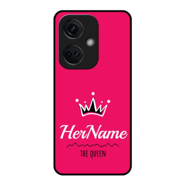 OnePlus Nord CE 3 5G Glass Phone Case Queen with Name OnePlus Nord CE 3 5G Glass Phone Case Queen with Name