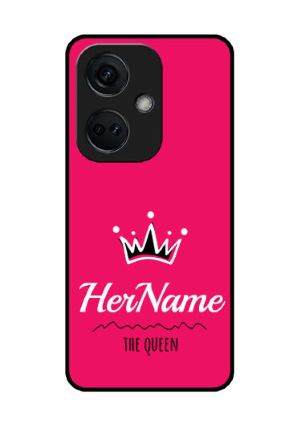 OnePlus Nord CE 3 5G Glass Phone Case Queen with Name