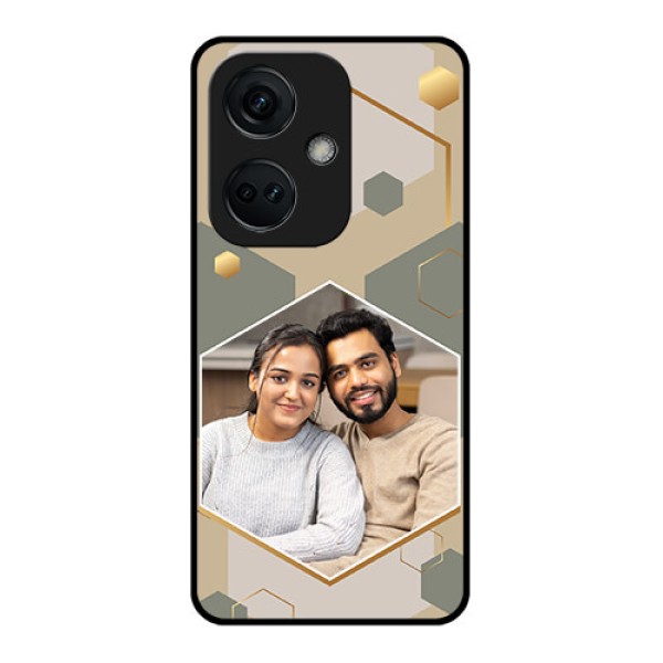 OnePlus Nord CE 3 5G Photo Printing on Glass Case - Stylish Hexagon Pattern Design OnePlus Nord CE 3 5G Photo Printing on Glass Case - Stylish Hexagon Pattern Design