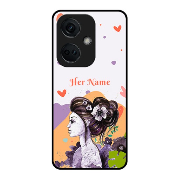OnePlus Nord CE 3 5G Personalized Glass Phone Case - Woman And Nature Design