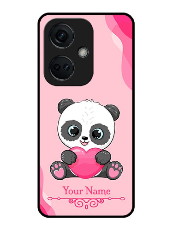 Custom OnePlus Nord CE 3 5G Custom Glass Mobile Case - Cute Panda Design