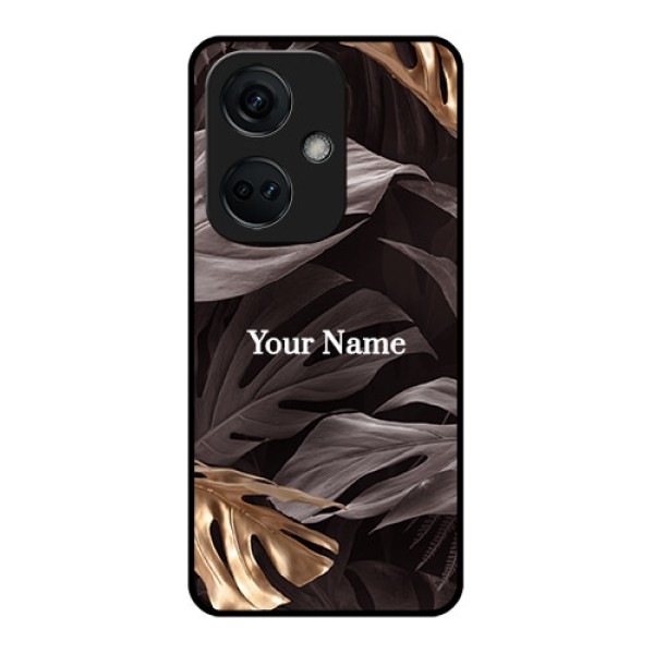 OnePlus Nord CE 3 5G Personalised Glass Phone Case - Wild Leaves digital paint Design OnePlus Nord CE 3 5G Personalised Glass Phone Case - Wild Leaves digital paint Design
