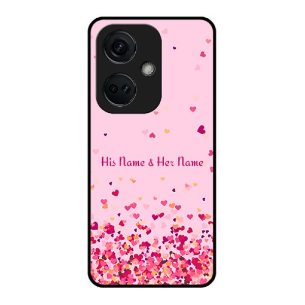 OnePlus Nord CE 3 5G Photo Printing on Glass Case - Floating Hearts Design OnePlus Nord CE 3 5G Photo Printing on Glass Case - Floating Hearts Design