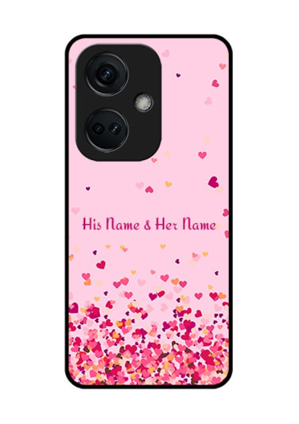 OnePlus Nord CE 3 5G Photo Printing on Glass Case - Floating Hearts Design