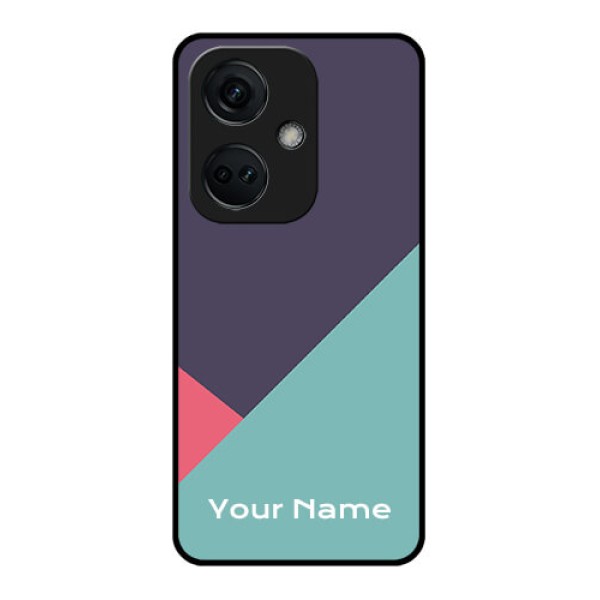 OnePlus Nord CE 3 5G Custom Glass Mobile Case - Tri Color abstract Design OnePlus Nord CE 3 5G Custom Glass Mobile Case - Tri Color abstract Design