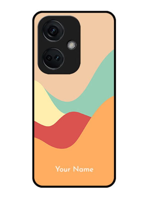 Custom OnePlus Nord CE 3 5G Personalized Glass Phone Case - Ocean Waves Multi-colour Design