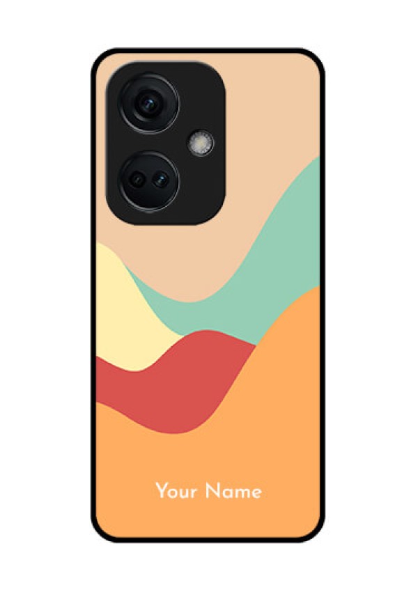 OnePlus Nord CE 3 5G Personalized Glass Phone Case - Ocean Waves Multi-colour Design