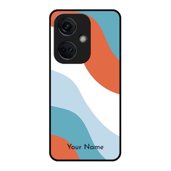 OnePlus Nord CE 3 5G Custom Glass Mobile Case - coloured Waves Design