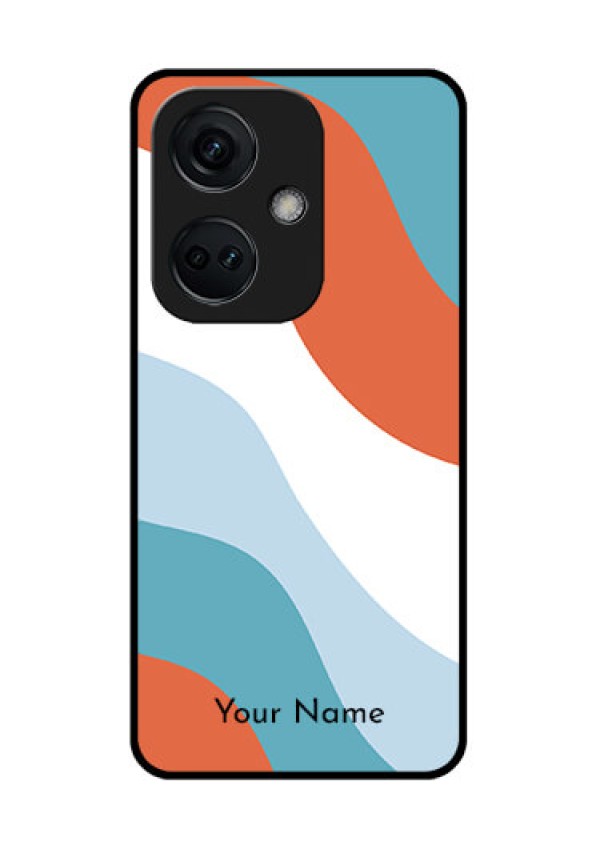OnePlus Nord CE 3 5G Custom Glass Mobile Case - coloured Waves Design