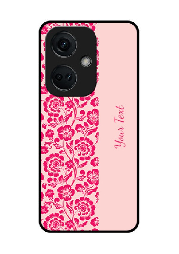 OnePlus Nord CE 3 5G Custom Glass Phone Case - Attractive Floral Pattern Design