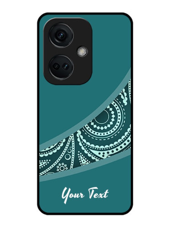 Custom OnePlus Nord CE 3 5G Photo Printing on Glass Case - semi visible floral Design