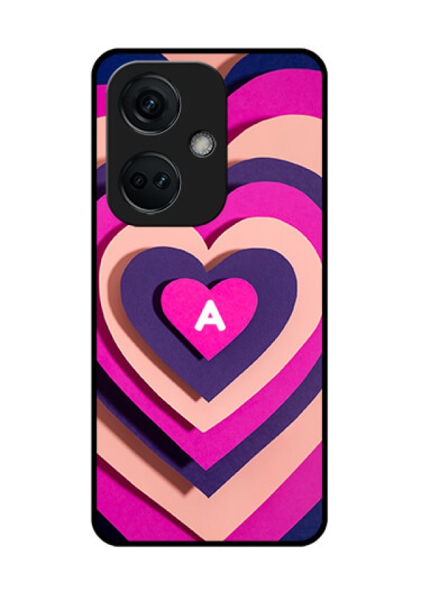 OnePlus Nord CE 3 5G Custom Glass Mobile Case - Cute Heart Pattern Design