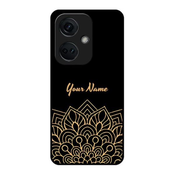 OnePlus Nord CE 3 5G Custom Glass Phone Case - Golden mandala Design