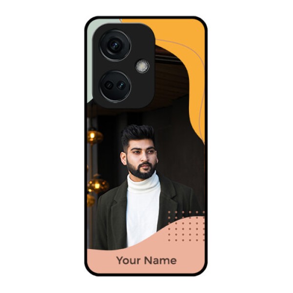 OnePlus Nord CE 3 5G Personalized Glass Phone Case - Tri-coloured overlay design OnePlus Nord CE 3 5G Personalized Glass Phone Case - Tri-coloured overlay design