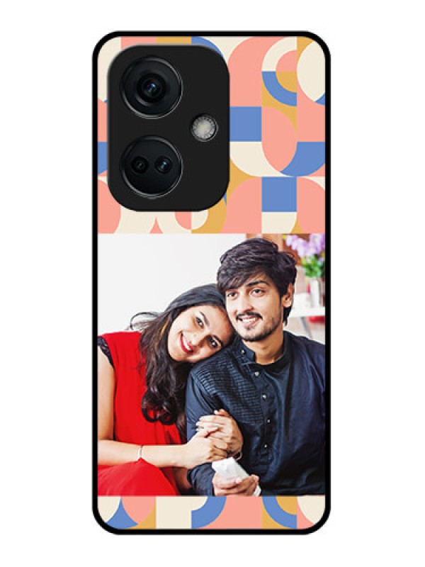 Custom OnePlus Nord CE 3 5G Photo Printing on Glass Case - Semi-circle Maze Pattern Design