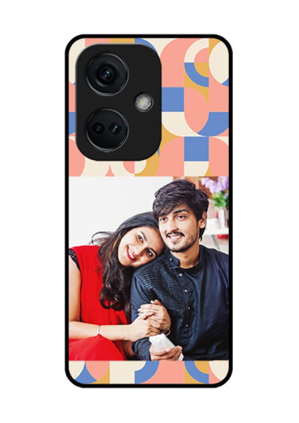 OnePlus Nord CE 3 5G Photo Printing on Glass Case - Semi-circle Maze Pattern Design