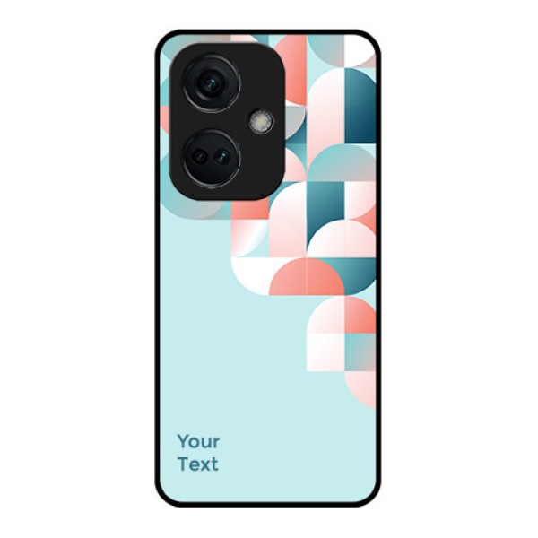 OnePlus Nord CE 3 5G Custom Glass Phone Case - Stylish Semi-circle Pattern Design OnePlus Nord CE 3 5G Custom Glass Phone Case - Stylish Semi-circle Pattern Design