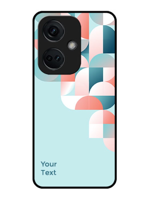 Custom OnePlus Nord CE 3 5G Custom Glass Phone Case - Stylish Semi-circle Pattern Design