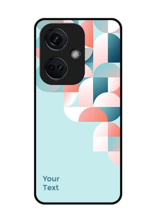OnePlus Nord CE 3 5G Custom Glass Phone Case - Stylish Semi-circle Pattern Design