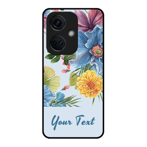 OnePlus Nord CE 3 5G Custom Glass Mobile Case - Stunning Watercolored Flowers Painting Design