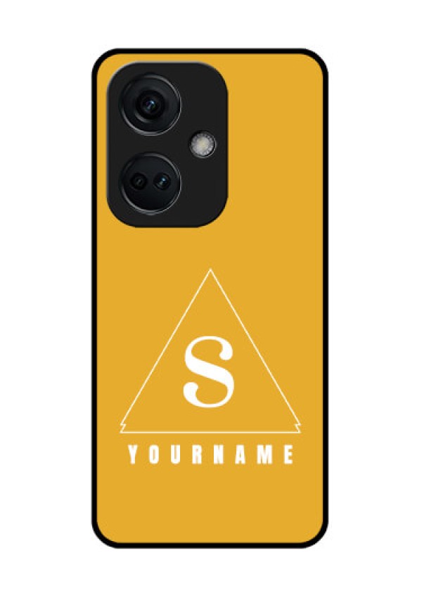 OnePlus Nord CE 3 5G Personalized Glass Phone Case - simple triangle Design