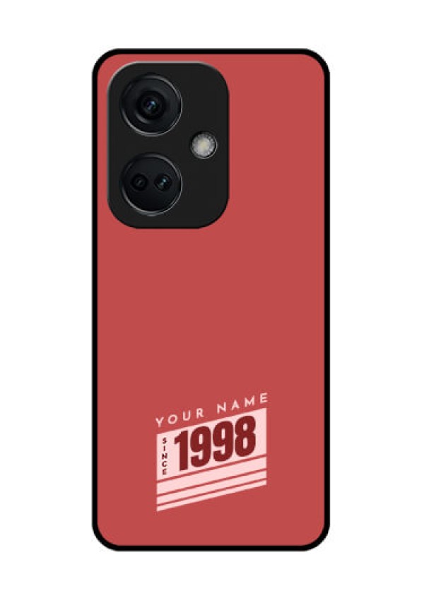 OnePlus Nord CE 3 5G Custom Glass Phone Case - Red custom year of birth Design