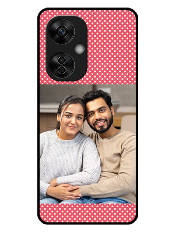 Custom OnePlus Nord CE 3 Lite 5G Custom Glass Phone Case - White Dotted Design