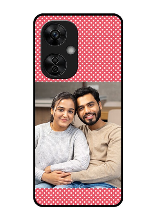 OnePlus Nord CE 3 Lite 5G Custom Glass Phone Case - White Dotted Design