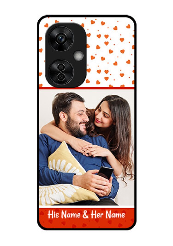 OnePlus Nord CE 3 Lite 5G Custom Glass Phone Case - Orange Love Symbol Design