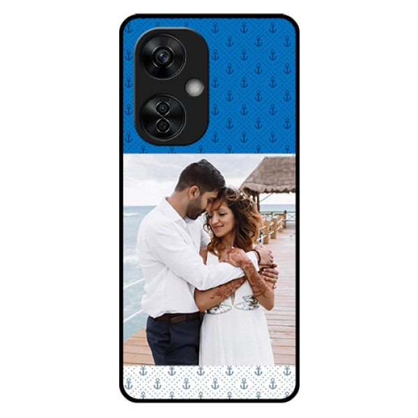 OnePlus Nord CE 3 Lite 5G Photo Printing on Glass Case - Blue Anchors Design